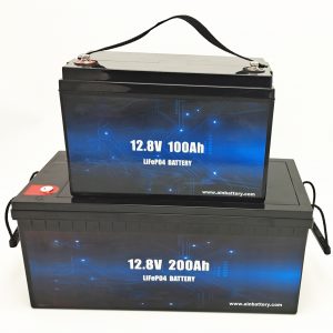 گہری سائیکل LiFePO4 شمسی بیٹری 12V 100Ah / 200Ah گالف ٹوکری لتیم آئن بیٹری