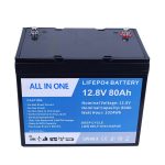 Lifepo4 Lithium Ion بیٹری 12v 80Ah