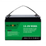 سب سے زیادہ مقبول لیڈ ایسڈ متبادل شمسی آر وی میرین LiFePO4 12V 80Ah لتیم بیٹری